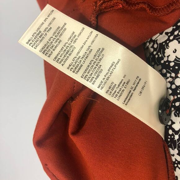 Anthropologie X Maeve Wide-Leg Pants Red Size US 12 - Picture 10 of 13